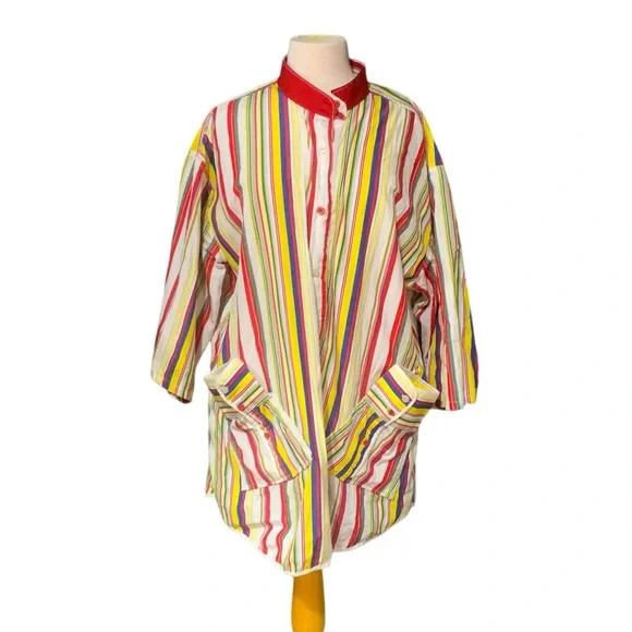 Vintage Pepe Jeans London custom button down striped shirt size XL - Picture 1 of 5